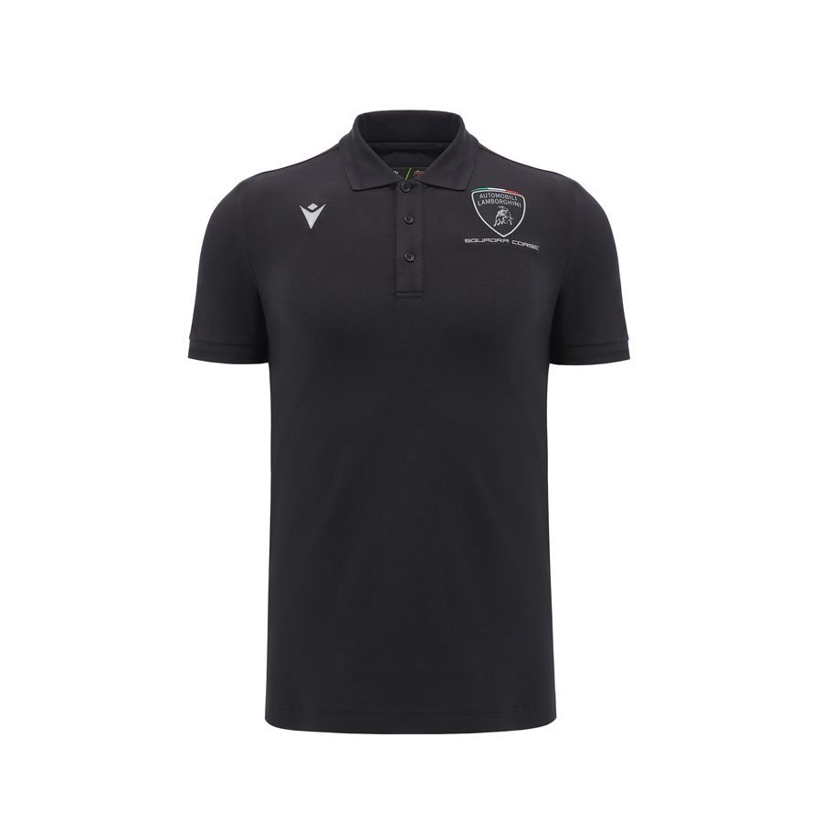Polo de sport Lamborghini Squadra Corse pour homme noir