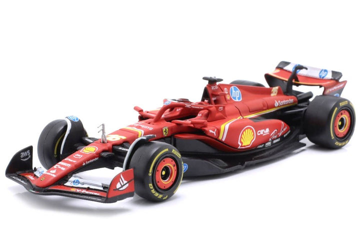 Burago Scuderia Ferrari SF-24 n° 16 Charles Leclerc Vainqueur du GP de Monaco 2024 1:43