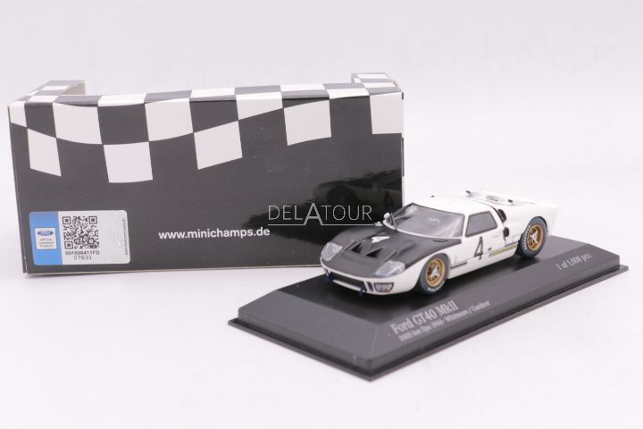 Minichamps Ford GT40 MKII n° 4, 1000 km de Spa 1966, 1:43, édition limitée