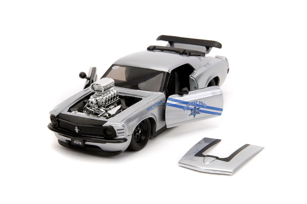 Jada Ford Mustang Boss 429 1970 Drag Trooper Grijs BigTime Muscle