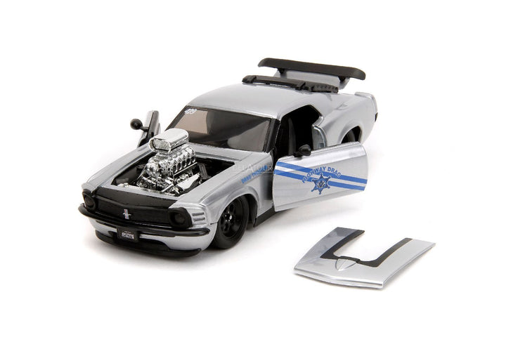 Jada Ford Mustang Boss 429 1970 Drag Trooper Grijs BigTime Muscle