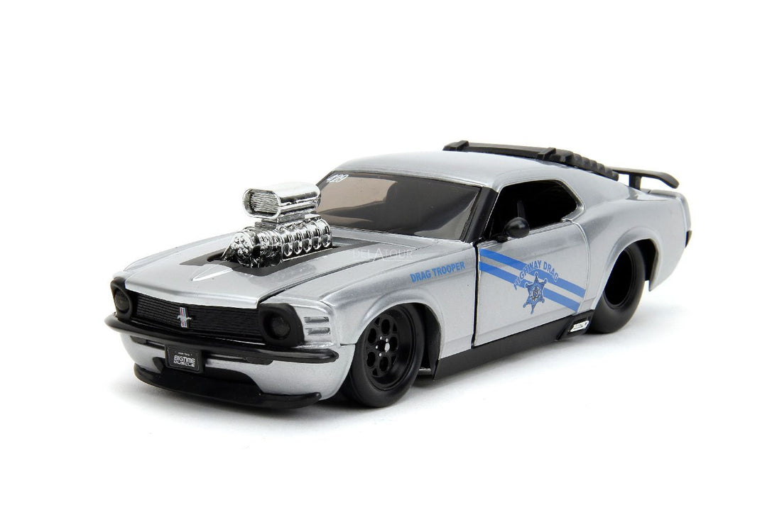 Jada Ford Mustang Boss 429 1970 Drag Trooper Grijs BigTime Muscle