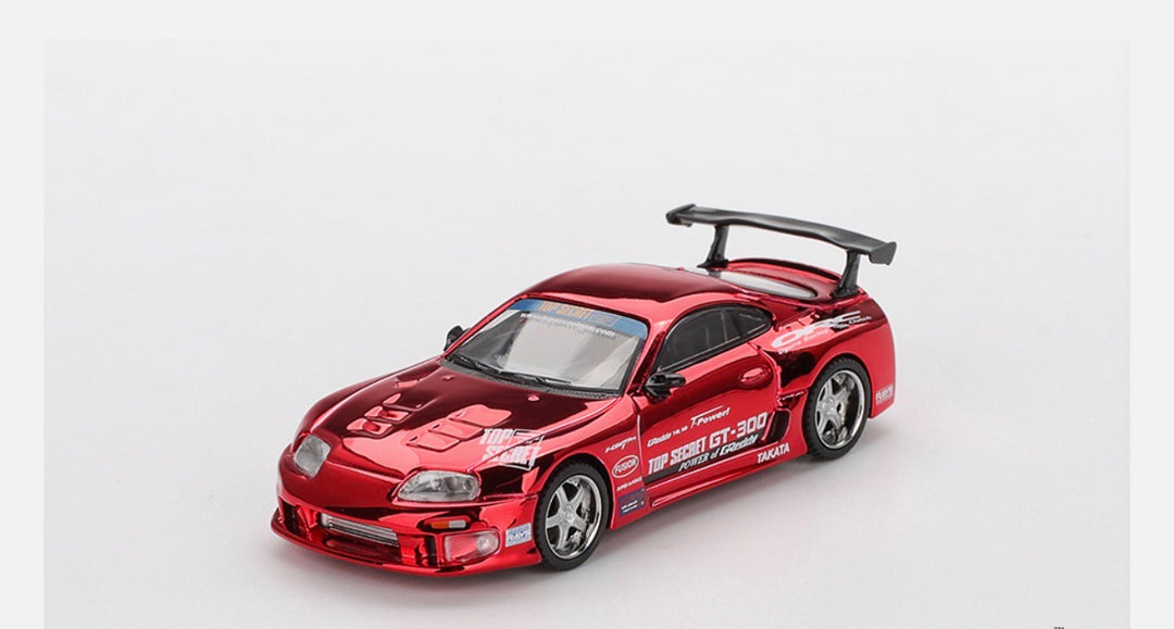 Mini GT Toyota Supra (A80) Top Secret GT-300 Red Chrome