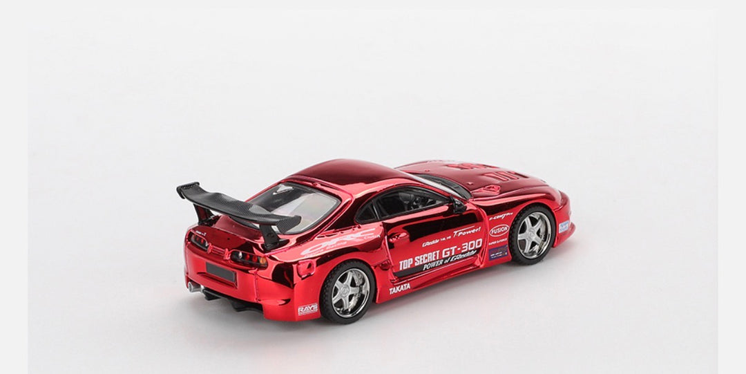 Mini GT Toyota Supra (A80) Top Secret GT-300 Red Chrome