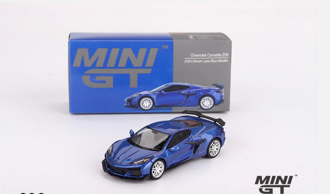 Mini GT Chevrolet Corvette Z06 2023 Elkhart Lake Blue Metallic