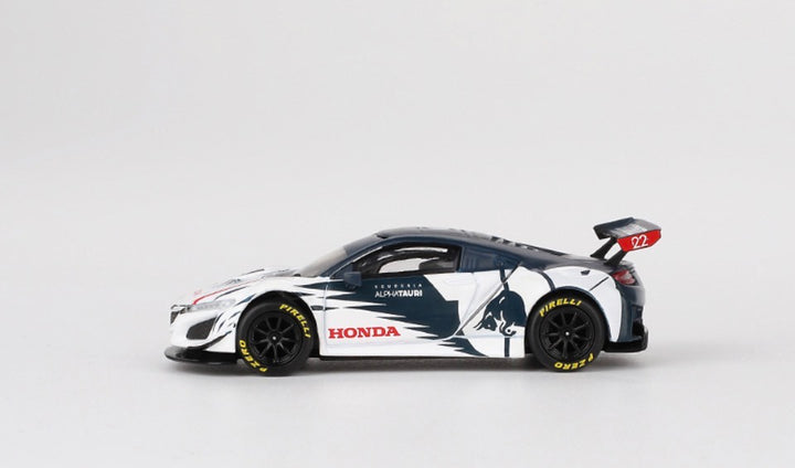 Mini GT Honda NSX GT3 EVO AlphaTauri Yuki Tsunoda 2023 Red Bull Nürburgring 2023