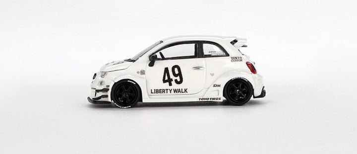 Mini GT Fiat 595 Abarth LB-Works X Abas Works 2024 Blanc