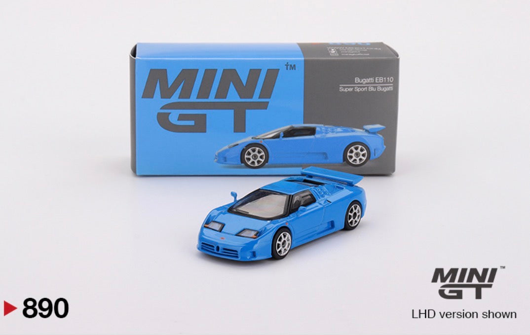 Mini GT Bugatti EB110 Super Sport 1995 Blue