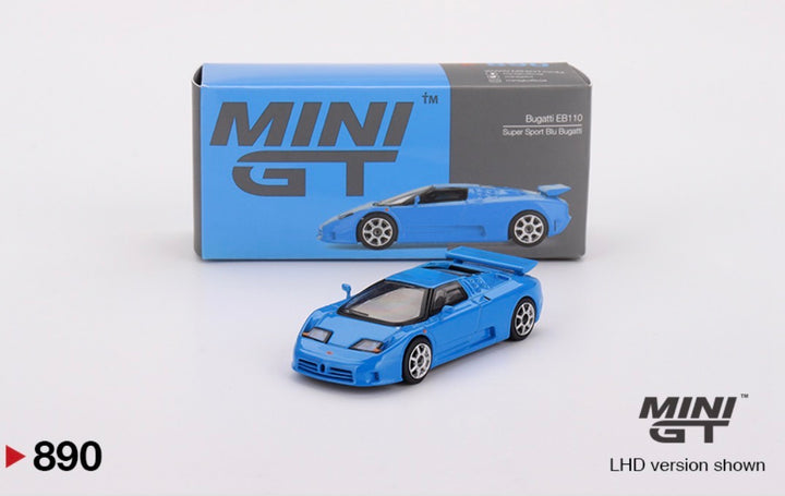 Mini GT Bugatti EB110 Super Sport 1995 Blue