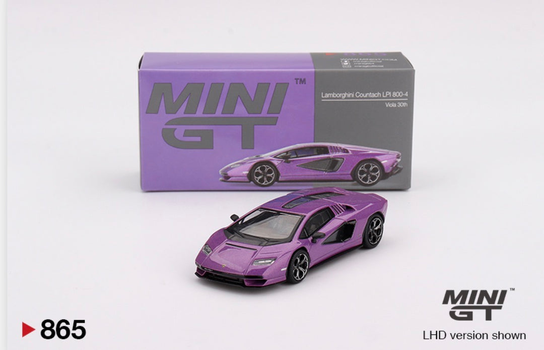 Mini GT Lamborghini Countach LPI 800-4 2022 Viola 30th