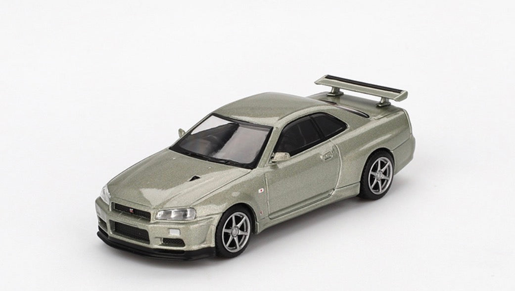 Mini GT Nissan Skyline GT-R (R34) V-Spec II Nür Millenium Jade