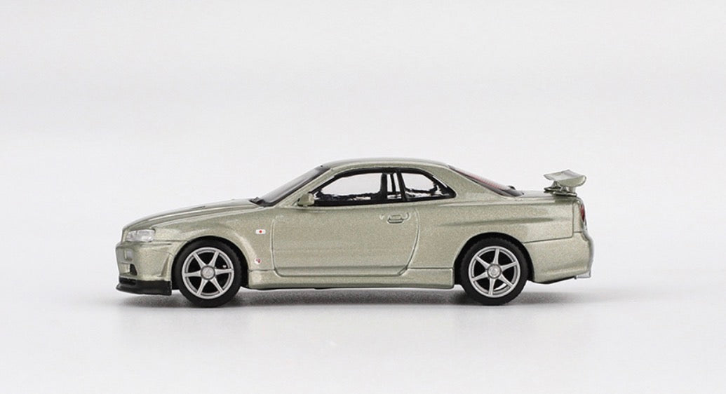 Mini GT Nissan Skyline GT-R (R34) V-Spec II Nür Millenium Jade