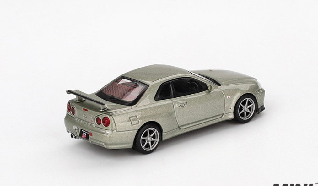 Mini GT Nissan Skyline GT-R (R34) V-Spec II Nür Millenium Jade