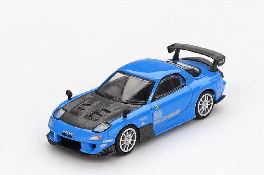 Mini GT Mazda RX-7 RE-Amemiya 20B 3 rotors 2024 bleu