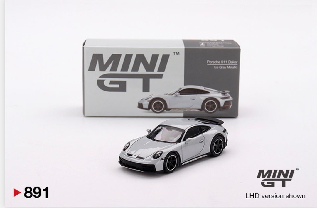 Mini GT Porsche 992 Dakar 2023 Gris Métallisé ICE