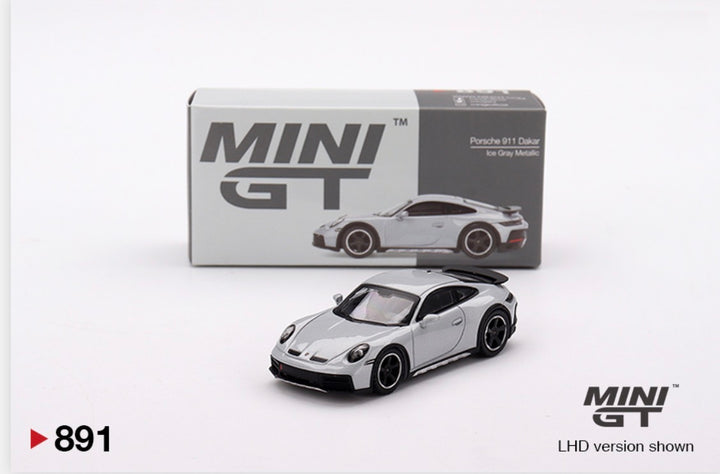 Mini GT Porsche 992 Dakar 2023 Gris Métallisé ICE