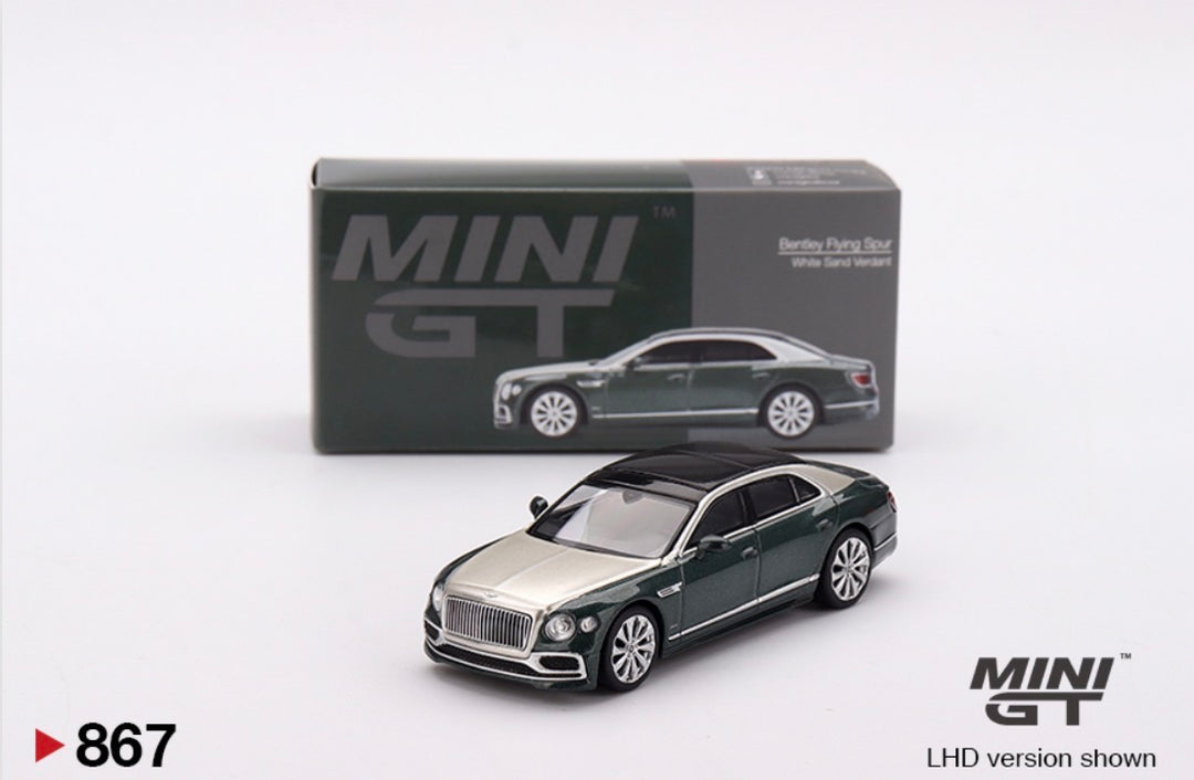 Mini GT Bentley Flying Spur 2024 White Sand Verdant