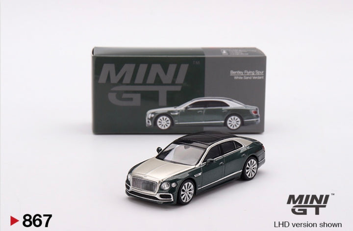 Mini GT Bentley Flying Spur 2024 White Sand Verdant