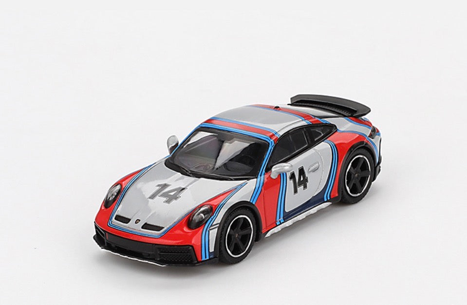 Mini GT Porsche 992 Dakar Rally 1978 Tribute 2024 Ice Grey Metallic