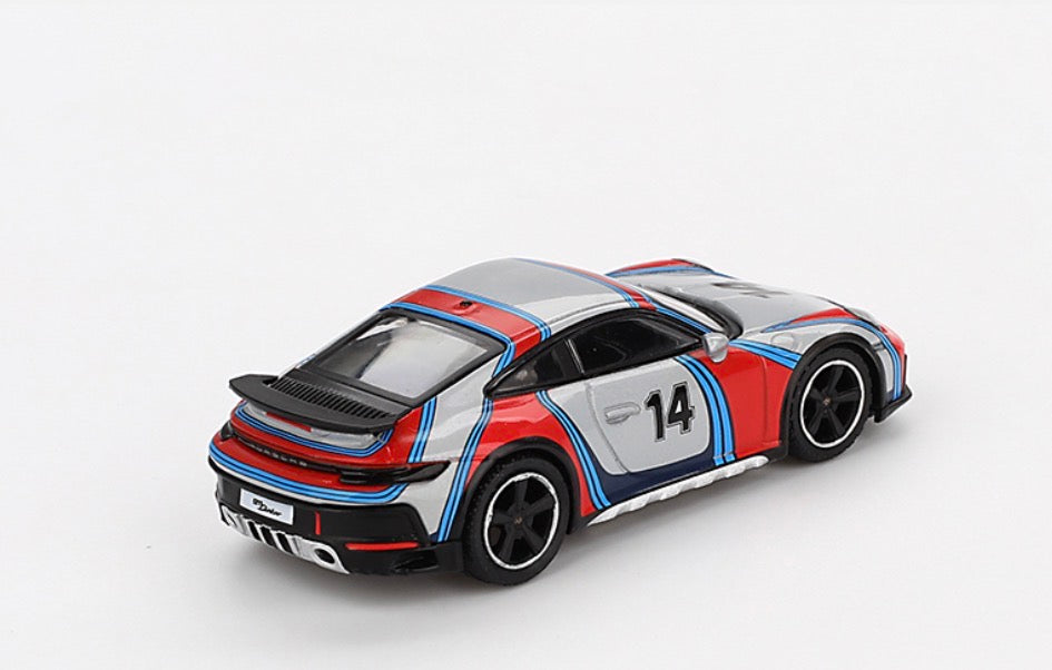 Mini GT Porsche 992 Dakar Rally 1978 Tribute 2024 Ice Grey Metallic