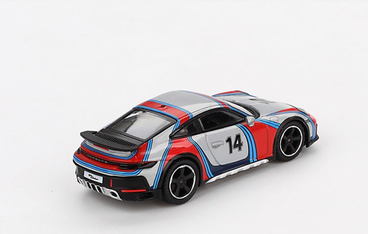 Mini GT Porsche 992 Dakar Rally 1978 Tribute 2024 Ice Grey Metallic