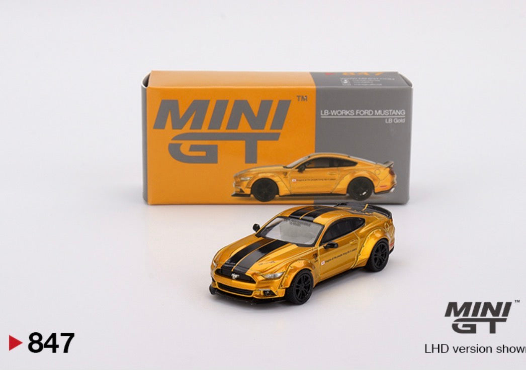 Mini GT Ford Mustang LB Works LB Gold