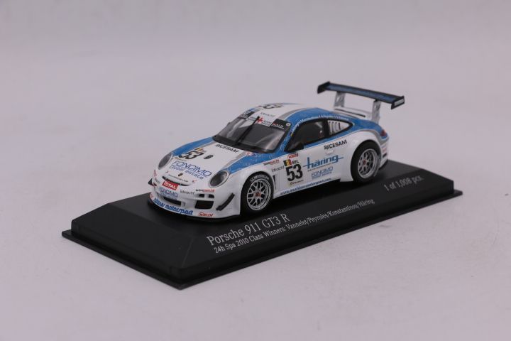 Minichamps Porsche 911 GT3 R, vainqueur de la catégorie aux 24 Heures de Spa 2010 - 1:43