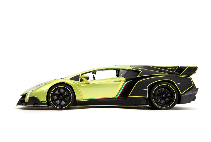 Jada Lamborghini Veneno vert et rose, pneus lisses