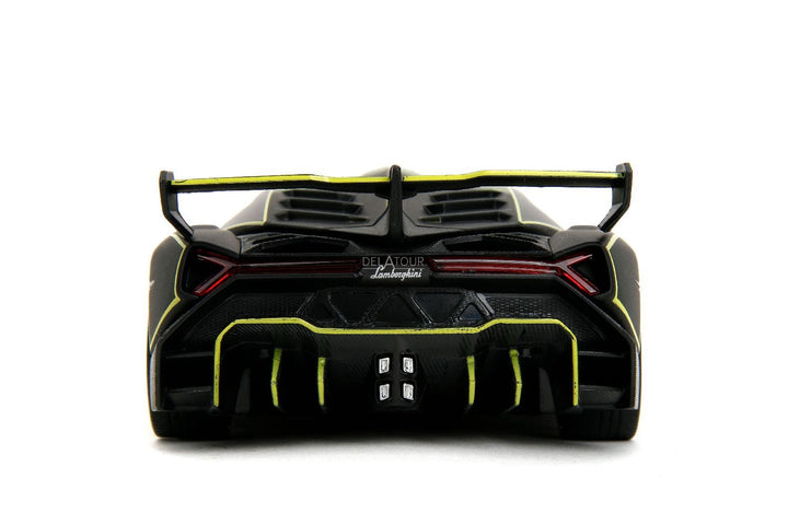 Jada Lamborghini Veneno vert et rose, pneus lisses