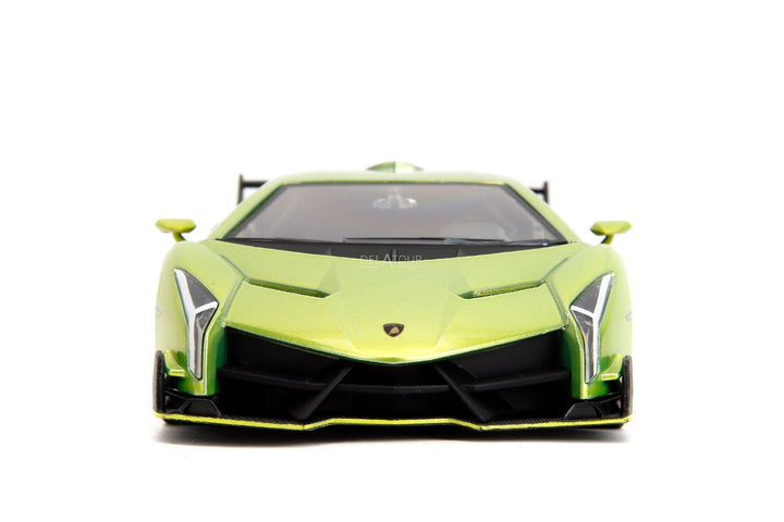Jada Lamborghini Veneno vert et rose, pneus lisses