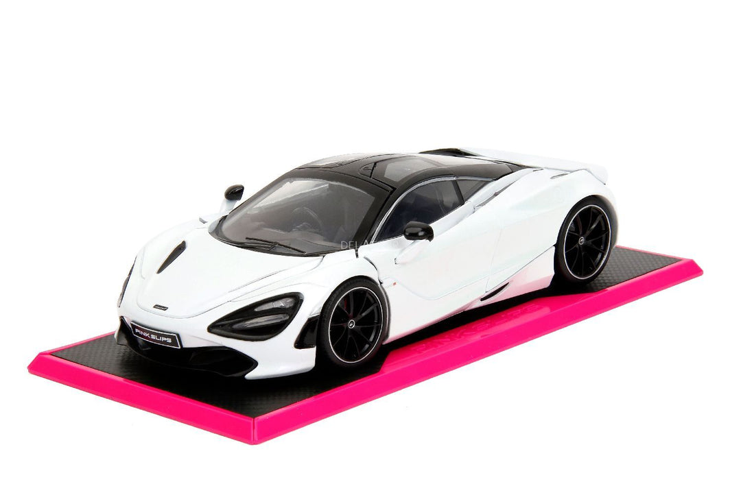 Jada McLaren 720S Blanc et rose, pneus lisses
