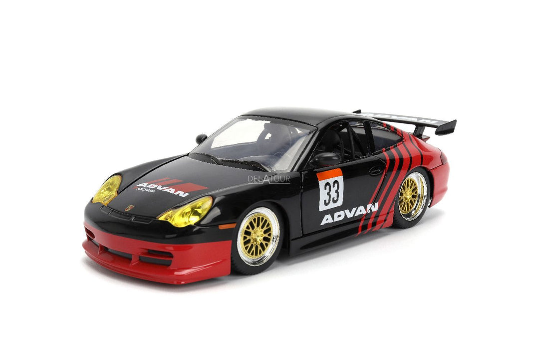 Jada Porsche 911 GT3 RS 996 Advan Zwart Hyper-Spec