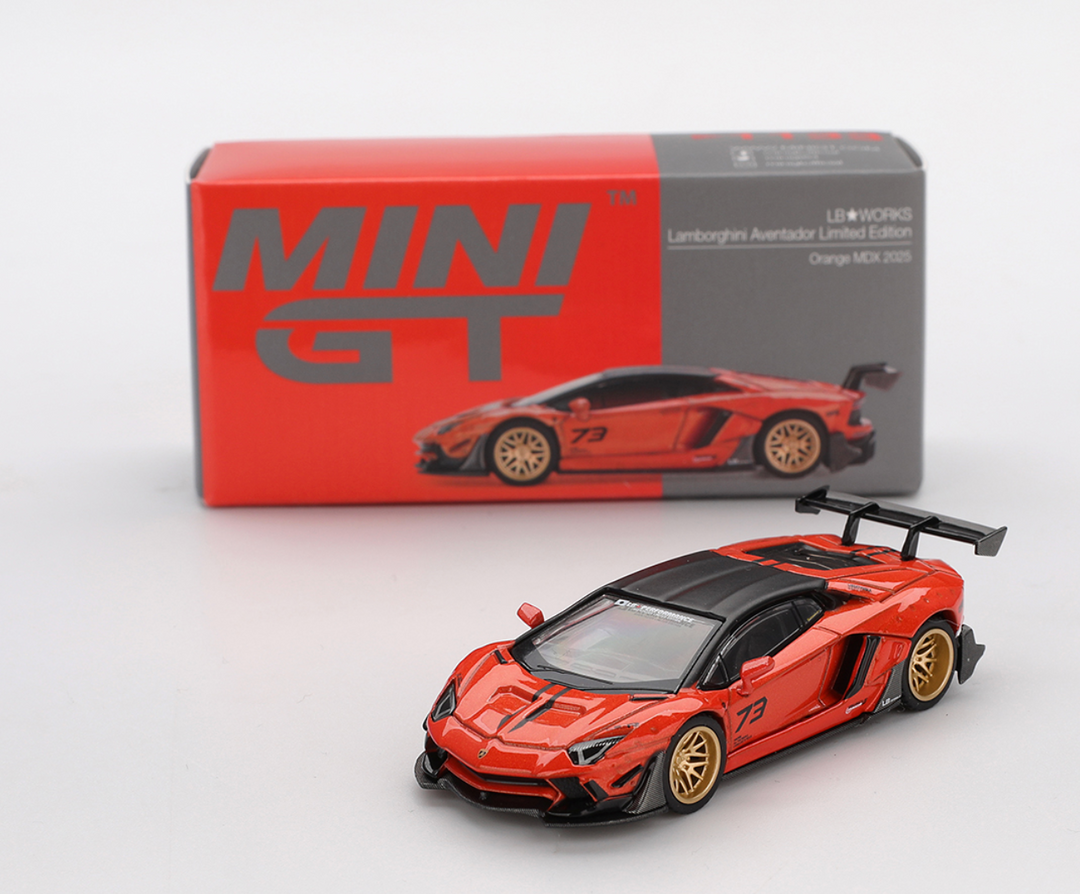 Mini GT LB★WORKS Lamborghini Aventador Orange MDX 2025 - Édition limitée