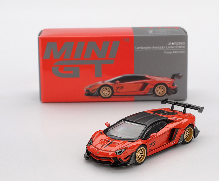 Mini GT LB★WORKS Lamborghini Aventador Orange MDX 2025 - Édition limitée