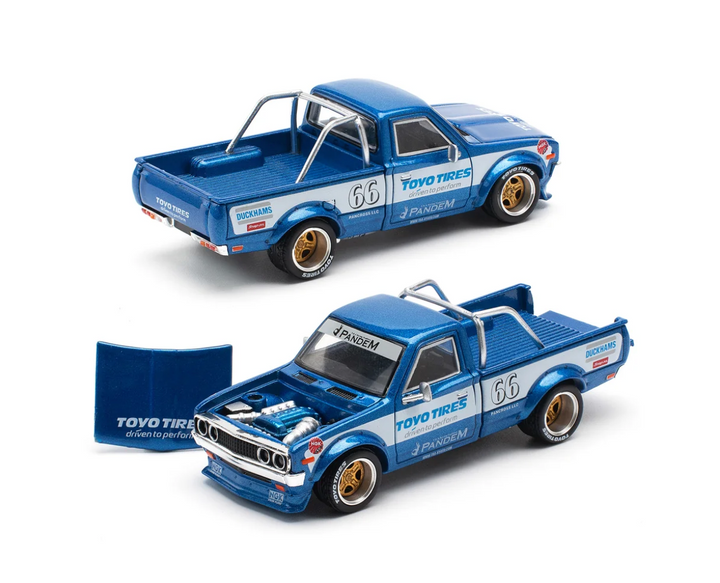 POP RACE Pandem Datsun 620 Blue - 1:64