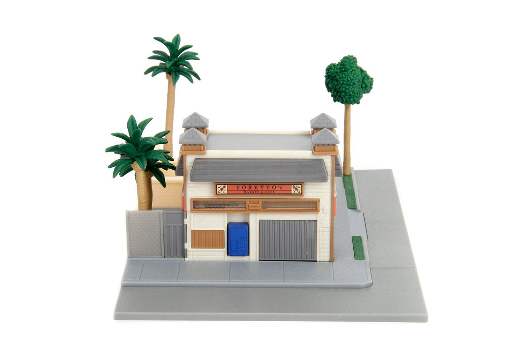 Diorama de café Jada Toretto avec Ford F-151 et Mitsubishi Eclipse