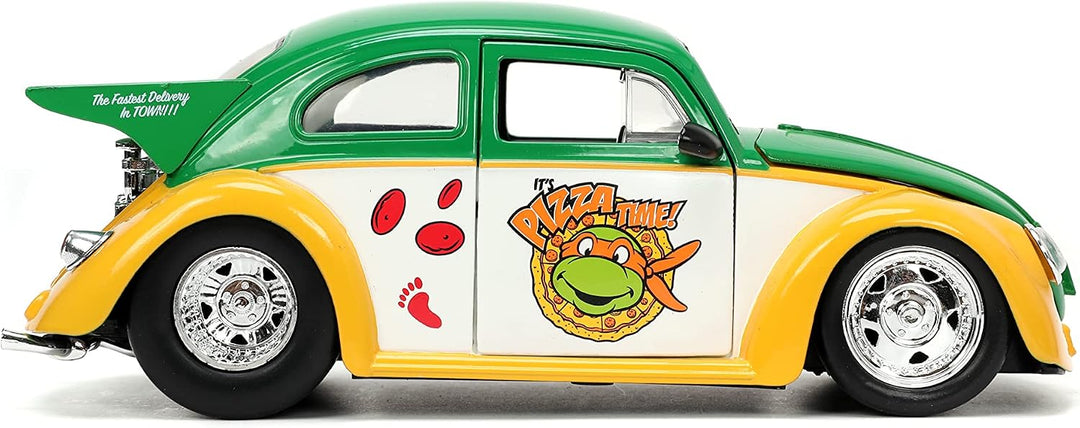 Jada Volkswagen Drag Beetle &amp; Michelangelo Les Tortues Ninja
