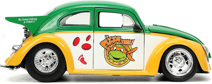 Jada Volkswagen Drag Beetle &amp; Michelangelo Les Tortues Ninja