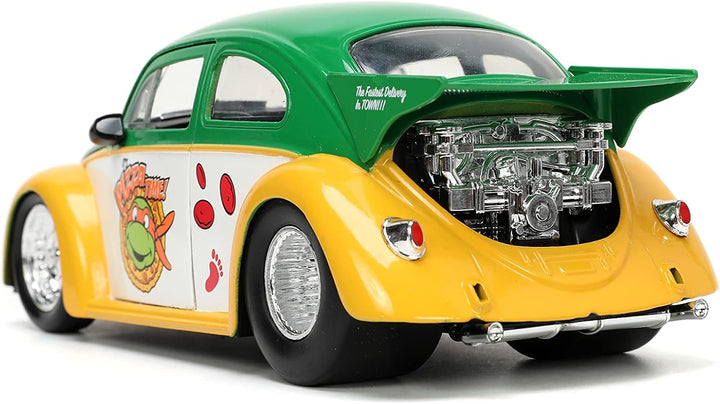 Jada Volkswagen Drag Beetle &amp; Michelangelo Les Tortues Ninja