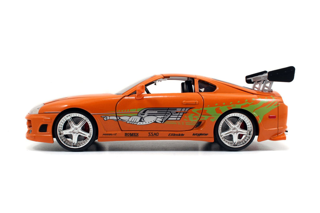 Jada Brian´s Toyota Supra met figurine Oranje Fast &amp; Furious