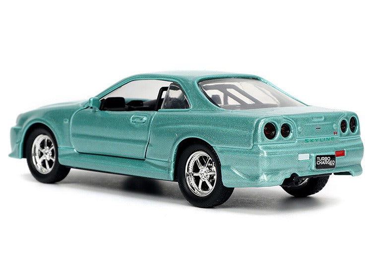 Nissan Skyline GT-R R34 verte de Jada et Brian dans Fast &amp; Furious