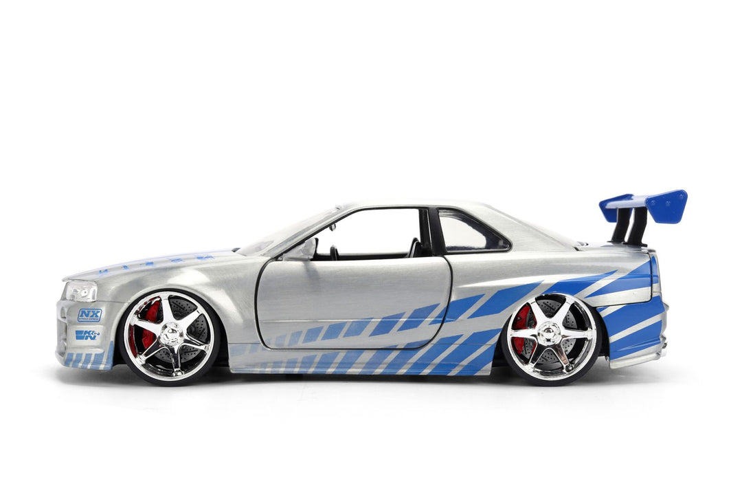 Jada Brian´s Nissan Skyline GT-R R34 Brushed Zilver Fast &amp; Furious