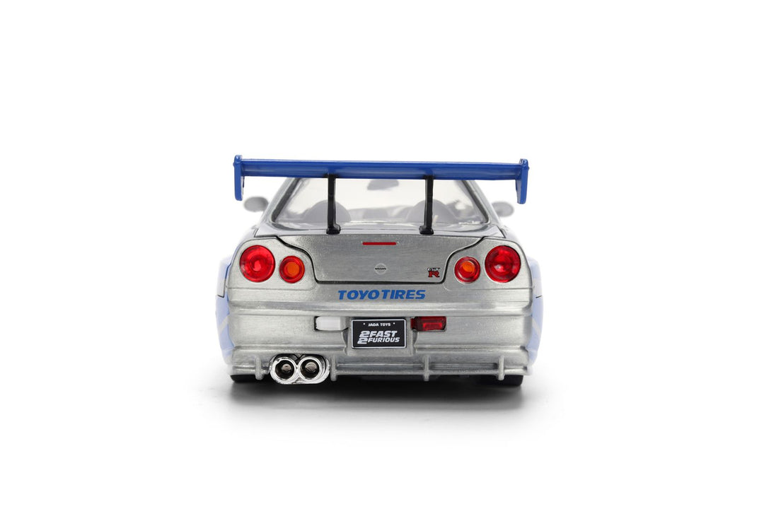 Jada Brian´s Nissan Skyline GT-R R34 Brushed Zilver Fast &amp; Furious