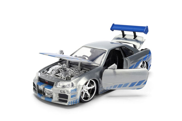 Jada Brian´s Nissan Skyline GT-R R34 Brushed Zilver Fast &amp; Furious