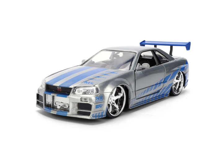 Jada Brian´s Nissan Skyline GT-R R34 Brushed Zilver Fast &amp; Furious