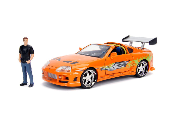 Jada Brian´s Toyota Supra met figurine Oranje Fast &amp; Furious