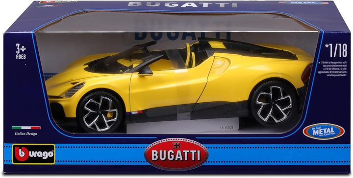 Burago Bugatti Mistral Yellow 1:18 Italian Design