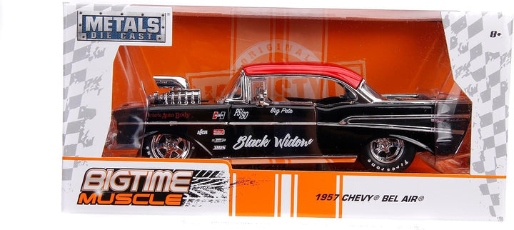 Jada Chevrolet Bel Air 1957 Zwart BigTime Muscle
