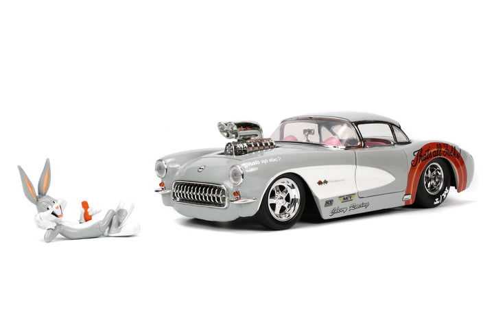 Jada Chevrolet Corvette &amp; Bugs Bunny Gray Looney Tunes