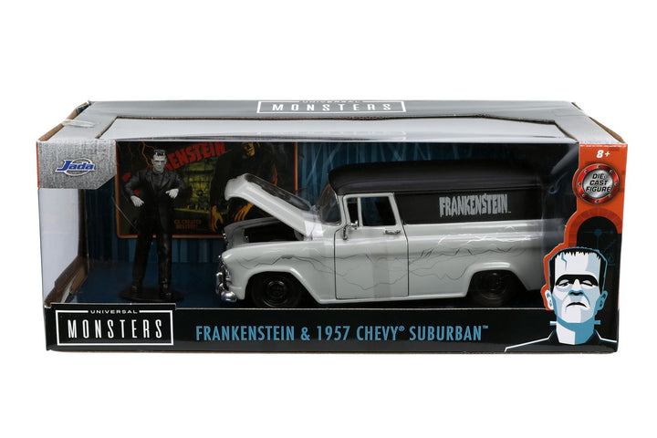 Jada Chevy Suburban &amp; Frankenstein grijs Universal Monsters